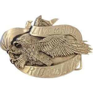 🏍 1981 Bergamot Live to Ride Eagle Belt Buckle
